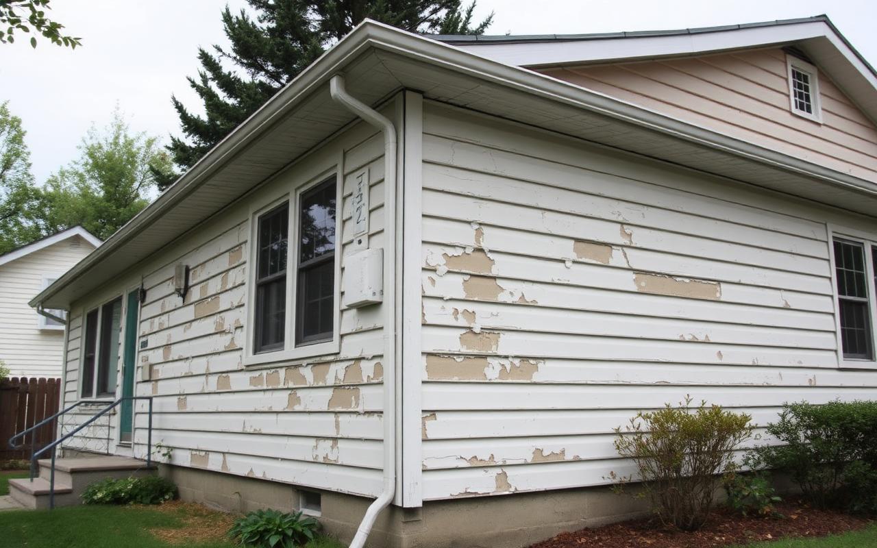 Exterior repaint – before